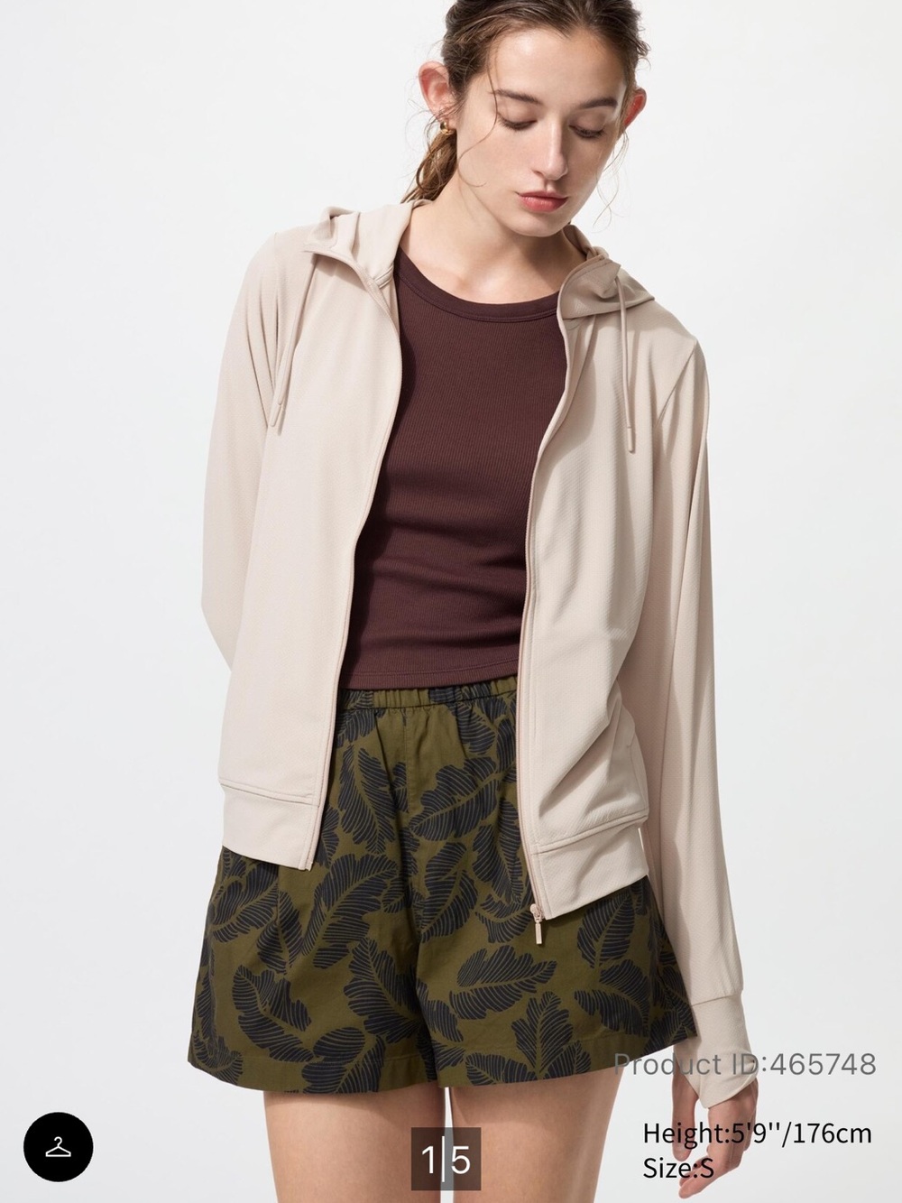 NWOT-Uniqlo AlRism UV Protection Full-Zip Hoodie